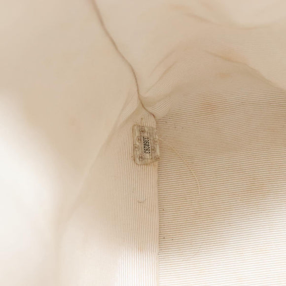 CHANEL Chain Tote Bag Vinyl White CC Auth 127551