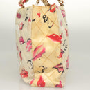 CHANEL Chain Tote Bag Vinyl White CC Auth 127551-4