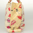 CHANEL Chain Tote Bag Vinyl White CC Auth 127551-5