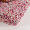 CHANEL Chain Shoulder Bag Tweed Pink Gold CC Auth 127553M-15