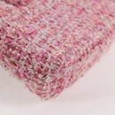 CHANEL Chain Shoulder Bag Tweed Pink Gold CC Auth 127553M-16