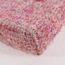 CHANEL Chain Shoulder Bag Tweed Pink Gold CC Auth 127553M-17