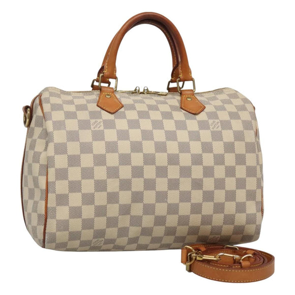 LOUIS VUITTON Damier Azur Speedy Bandouliere 30 Bag 2way N41052 LV Auth 127557