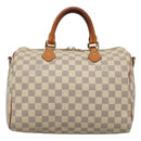 LOUIS VUITTON Damier Azur Speedy Bandouliere 30 Bag 2way N41052 LV Auth 127557-13