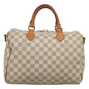 LOUIS VUITTON Damier Azur Speedy Bandouliere 30 Bag 2way N41052 LV Auth 127557-2