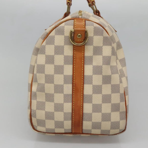 LOUIS VUITTON Damier Azur Speedy Bandouliere 30 Bag 2way N41052 LV Auth 127557