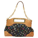 LOUIS VUITTON Monogram Multicolor Judy MM Bag 2Way Black M40256 LV Auth 127563V-2