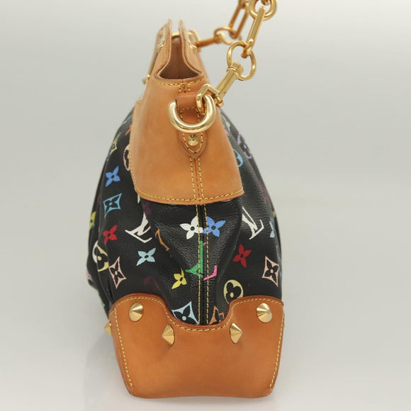 LOUIS VUITTON Monogram Multicolor Judy MM Bag 2Way Black M40256 LV Auth 127563V