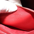 SAINT LAURENT Hand Bag Leather 2way Red Gold Auth 127565-12