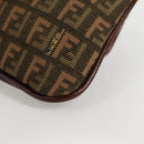 FENDI Zucchino Canvas Pouch Khaki Auth 127566V-11