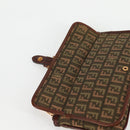 FENDI Zucchino Canvas Pouch Khaki Auth 127566V-13