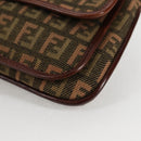 FENDI Zucchino Canvas Pouch Khaki Auth 127566V-9