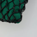 PRADA Chain Shoulder Bag Satin Green Auth 127567-10