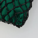 PRADA Chain Shoulder Bag Satin Green Auth 127567-12