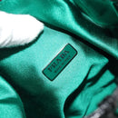 PRADA Chain Shoulder Bag Satin Green Auth 127567-18