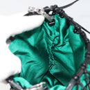 PRADA Chain Shoulder Bag Satin Green Auth 127567-20