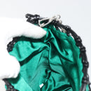 PRADA Chain Shoulder Bag Satin Green Auth 127567-21