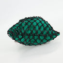 PRADA Chain Shoulder Bag Satin Green Auth 127567M-5