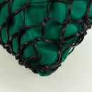 PRADA Chain Shoulder Bag Satin Green Auth 127567M-5