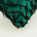 PRADA Chain Shoulder Bag Satin Green Auth 127567M-16