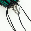 PRADA Chain Shoulder Bag Satin Green Auth 127567M-18
