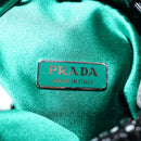 PRADA Chain Shoulder Bag Satin Green Auth 127567M-21