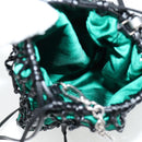 PRADA Chain Shoulder Bag Satin Green Auth 127567M-9