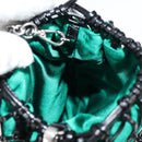 PRADA Chain Shoulder Bag Satin Green Auth 127567M-23