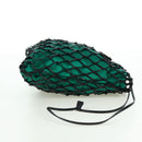 PRADA Chain Shoulder Bag Satin Green Auth 127567M-4