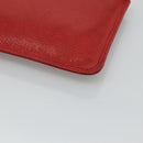 CHANEL Caviar Skin Backpack Caviar Skin Red Gold CC Auth 127574-24