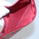 CHANEL Caviar Skin Backpack Caviar Skin Red Gold CC Auth 127574-26