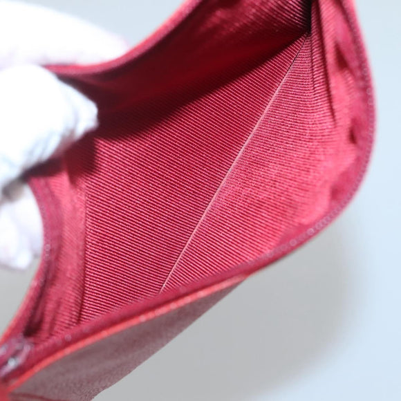 CHANEL Caviar Skin Backpack Caviar Skin Red Gold CC Auth 127574