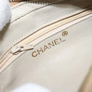 CHANEL Matelasse Chain Shoulder Bag Lamb Skin Beige Gold CC Auth 127575-18