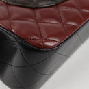 CHANEL Big Matelasse Chain Shoulder Bag Lamb Skin Brown CC Auth 127578SM-12