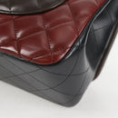 CHANEL Big Matelasse Chain Shoulder Bag Lamb Skin Brown CC Auth 127578SM-13