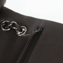 CHANEL Big Matelasse Chain Shoulder Bag Lamb Skin Brown CC Auth 127578SM-17