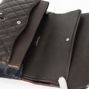 CHANEL Big Matelasse Chain Shoulder Bag Lamb Skin Brown CC Auth 127578SM-19