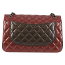 CHANEL Big Matelasse Chain Shoulder Bag Lamb Skin Brown CC Auth 127578SM-3