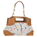 LOUIS VUITTON Monogram Multicolor Judy MM Bag 2Way White M40255 LV Auth 127584V-1