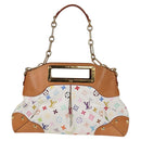 LOUIS VUITTON Monogram Multicolor Judy MM Bag 2Way White M40255 LV Auth 127584V-13