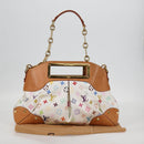 LOUIS VUITTON Monogram Multicolor Judy MM Bag 2Way White M40255 LV Auth 127584V-12