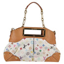 LOUIS VUITTON Monogram Multicolor Judy MM Bag 2Way White M40255 LV Auth 127584V-2