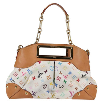 LOUIS VUITTON Monogram Multicolor Judy MM Bag 2Way White M40255 LV Auth 127584V - 0