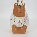 LOUIS VUITTON Monogram Multicolor Judy MM Bag 2Way White M40255 LV Auth 127584V-3