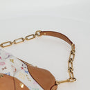 LOUIS VUITTON Monogram Multicolor Judy MM Bag 2Way White M40255 LV Auth 127584V-8