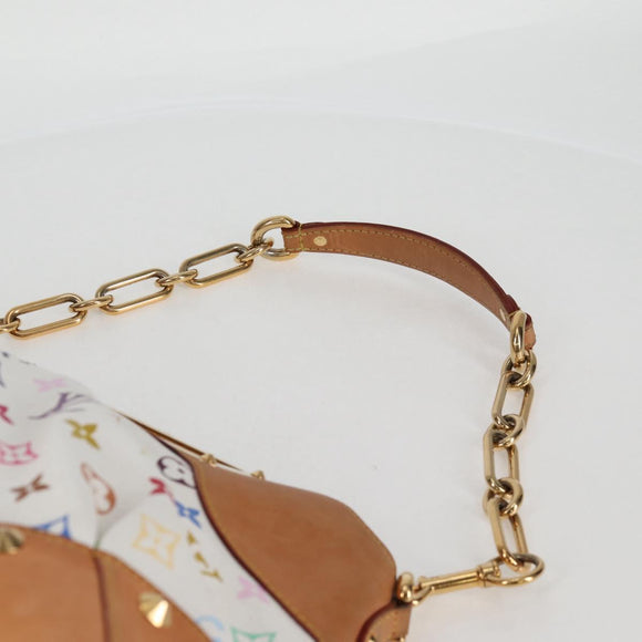 LOUIS VUITTON Monogram Multicolor Judy MM Bag 2Way White M40255 LV Auth 127584V
