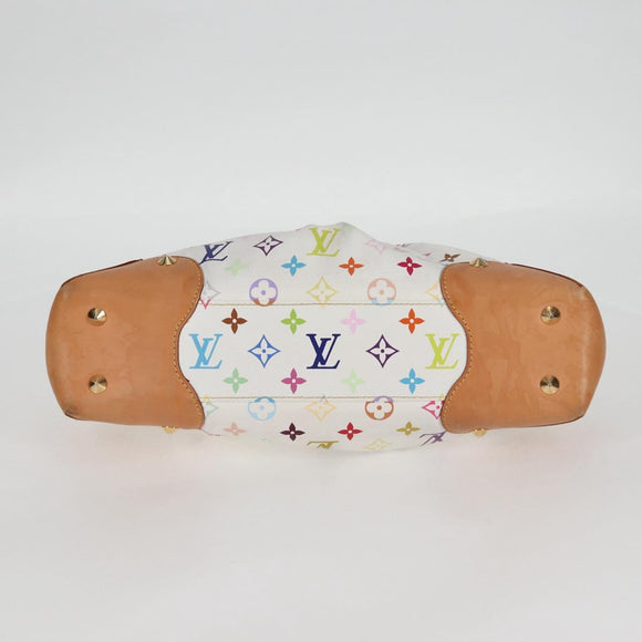 LOUIS VUITTON Monogram Multicolor Judy MM Bag 2Way White M40255 LV Auth 127584V