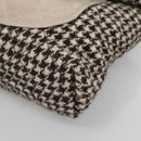 CHANEL Matelasse Shoulder Bag Wool Gray Gold CC Auth 127587V-9