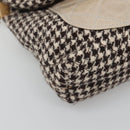 CHANEL Matelasse Shoulder Bag Wool Gray Gold CC Auth 127587V-14