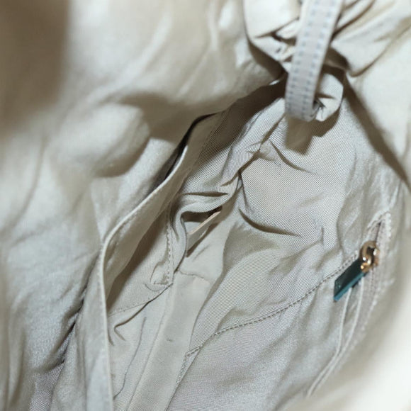 CHANEL Matelasse Shoulder Bag Wool Gray Gold CC Auth 127587V